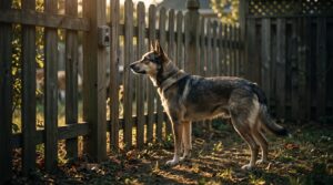 Dog barking near a window while an anti-bark device fails to address the real barking trigger.