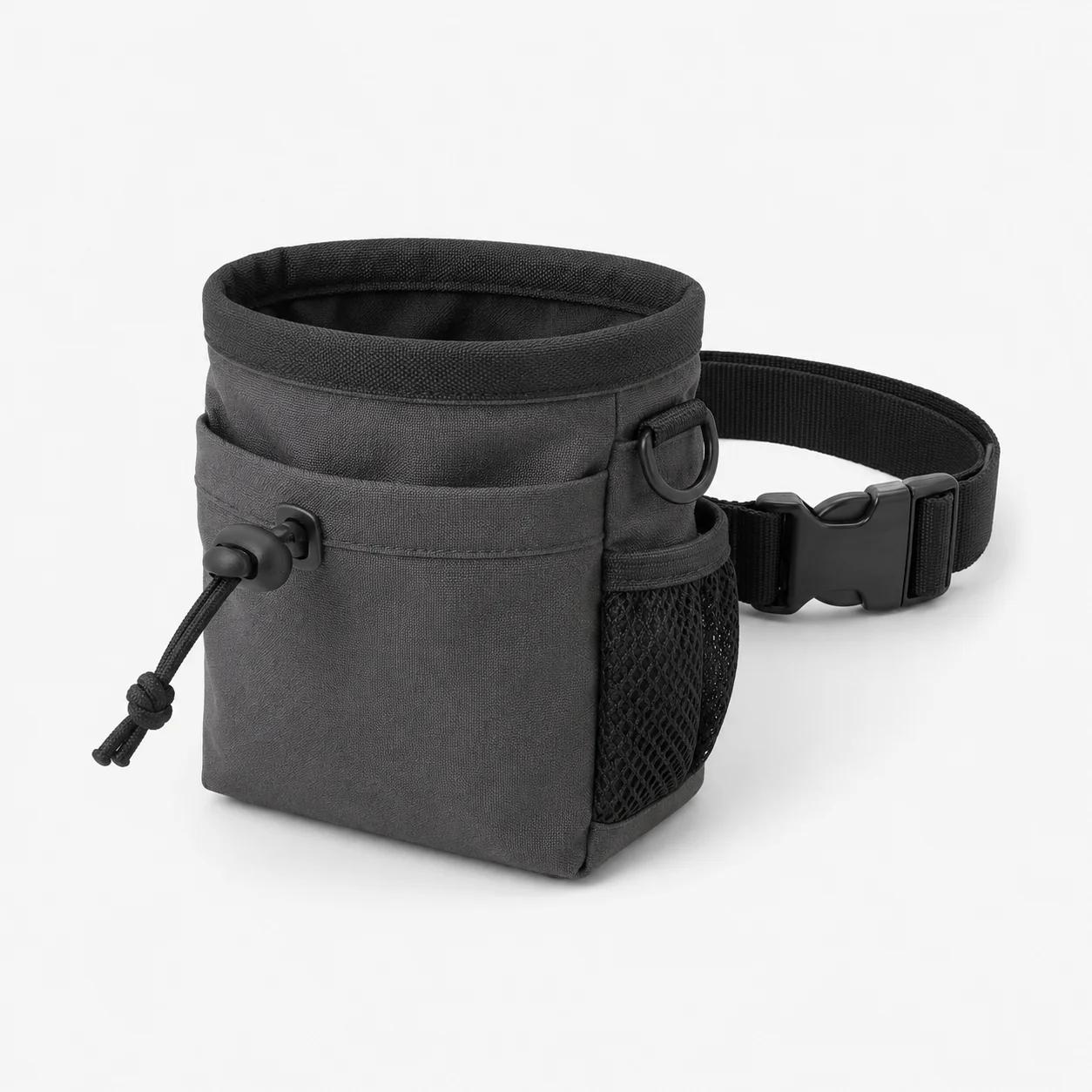 Dog treat pouch for rewarding settle mat behavior