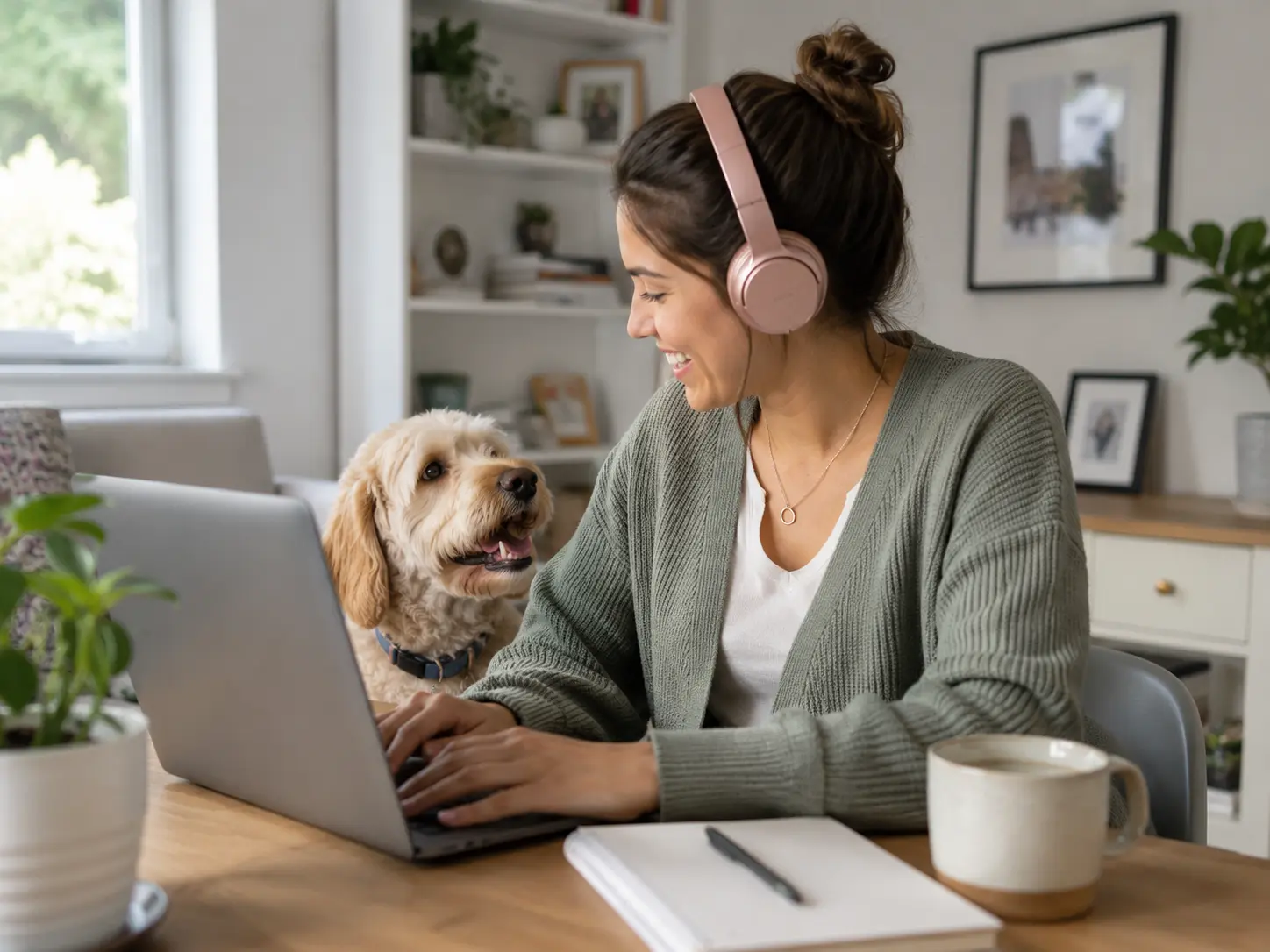 Dog barking while owner works from home
