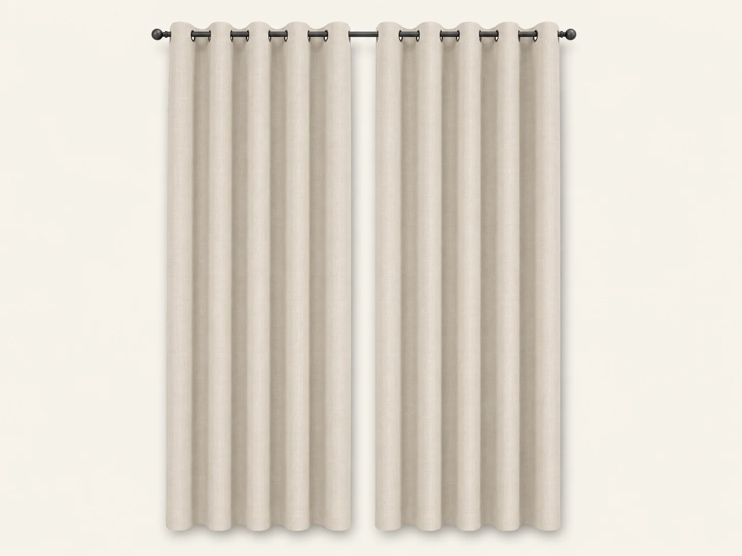 NICETOWN Nora faux linen blackout curtain panels product image