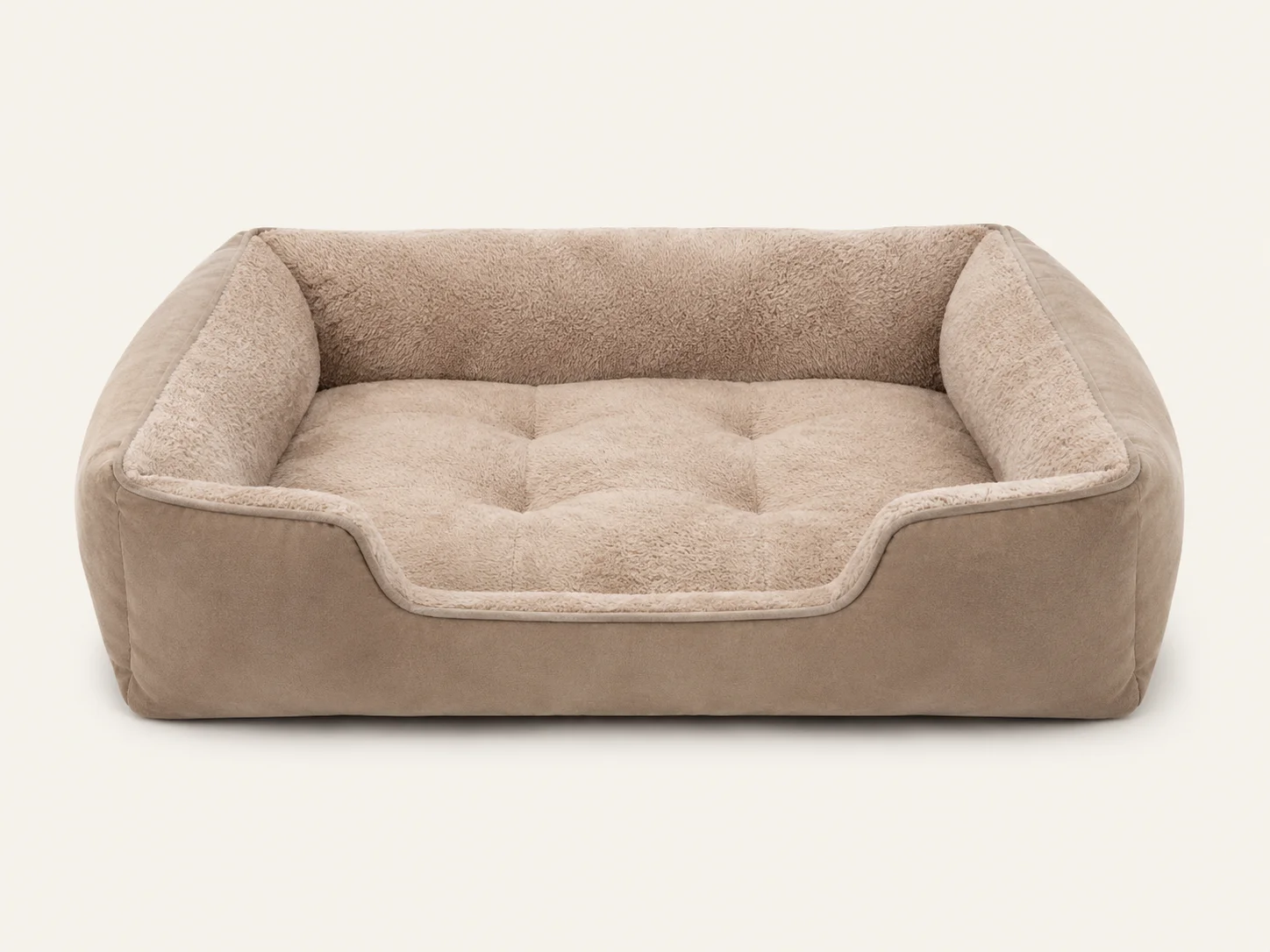 FurHaven plush and suede sofa-style orthopedic dog bed product image