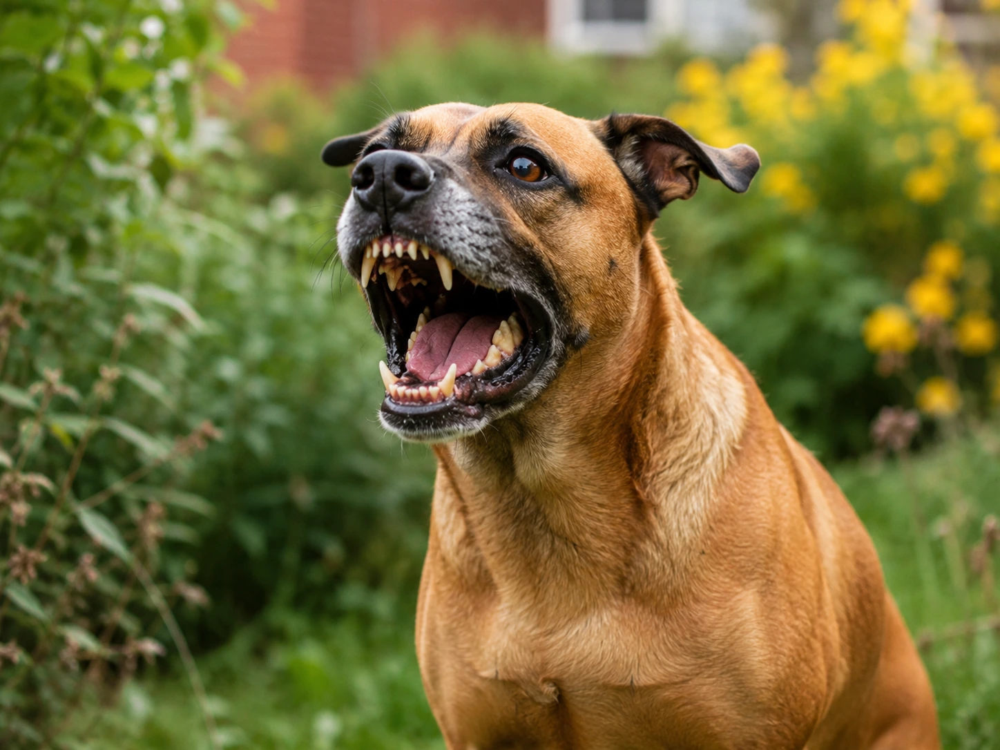 Senior dog barking at night