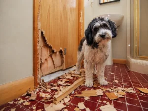 Dog Scratching the Door When Left Alone